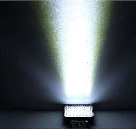 16 Ledli Projektör Kare Lamba Cob Ledli Kalın Kasalı 12-110 Volt