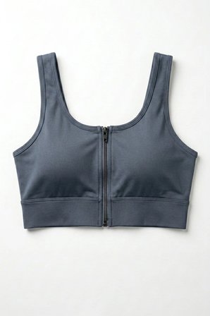 Kadın Ön Fermuarlı Pedli Toparlayıcı Destekli Sporcu Sütyeni Bralette