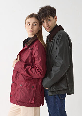Stuf&Co  /Barn Yağlı Ceket Perfect RED   / Barn Wax Jacket/  Barn Waxed Cotton Jacket 