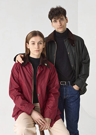 Stuf&Co  /Barn Yağlı Ceket Perfect RED   / Barn Wax Jacket/  Barn Waxed Cotton Jacket 