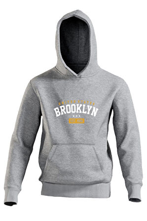 Unisex Baskılı Oversize Kapşonlu Sweatshirt