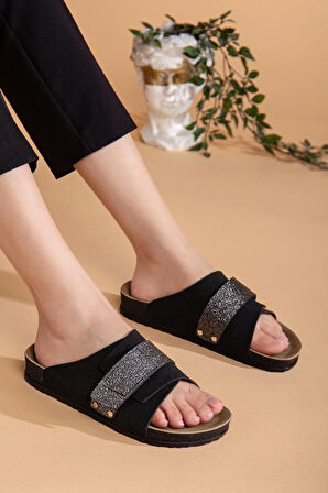 Kadın Comfort Esnek Ayarlanabilir Pırlanta Cırt Şık Anatomik Outdoor Rahat Günlük Sandalet Terlik