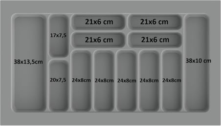 Çekmece Içi Kaşıklık Kepçelik Düzenleyici 86x49 cm (78,5x40 cm Kadar Kesilebilir)