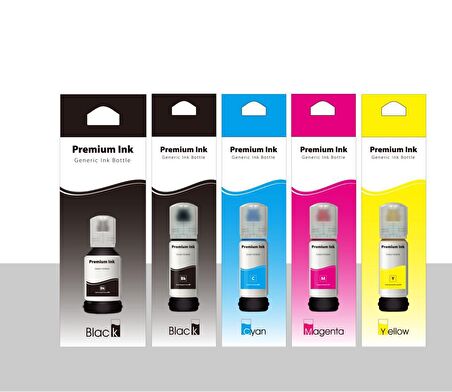 EPSON 105/106 EcoTank Mürekkep 5 Renk Set (Muadil)