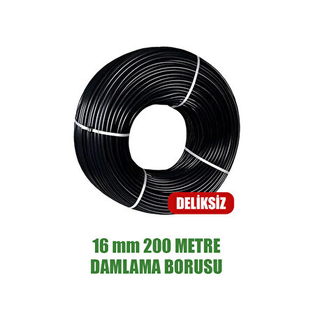 16 MM DAMLAMA BORUSU 200 METRE DELİKSİZ DAMLA SULAMA HORTUMU SULAMA SİSTEMİ