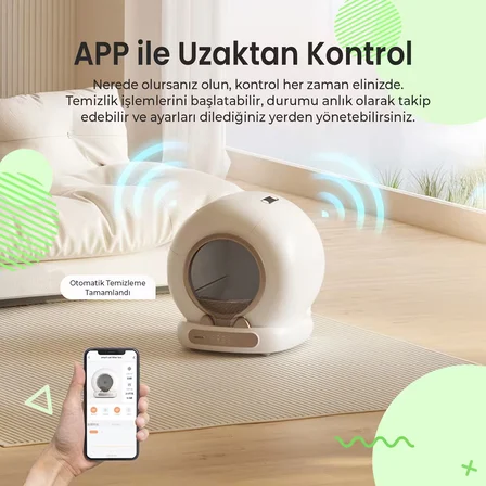 Haustier MSP05 Akıllı Otomatik Kedi Tuvaleti, Türkiye Garantili
