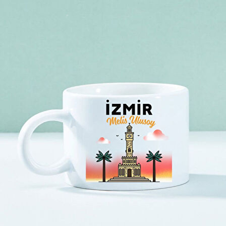 Kişiye Özel İzmir Tasarımlı Motto Kahve Fincanı – Şehir Aşıklarına Özel Şık Tasarım