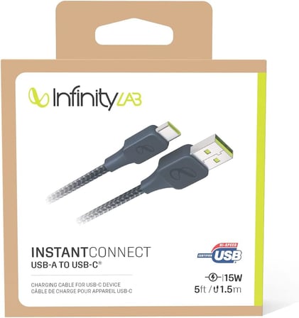 Infinitylab by - InstantConnect Kablo USB-A USB-C,Mavi,1.5m