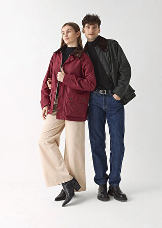 Stuf&Co  /Barn Yağlı Ceket Perfect RED   / Barn Wax Jacket/  Barn Waxed Cotton Jacket 