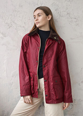 Stuf&Co  /Barn Yağlı Ceket Perfect RED   / Barn Wax Jacket/  Barn Waxed Cotton Jacket 