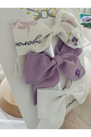 3'lü Set Fiyonk Toka - Çok Renkli - Organik & El Yapımı