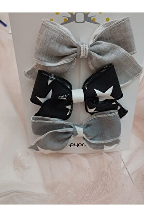 3'lü Set Fiyonk Toka - Çok Renkli - Organik & El Yapımı