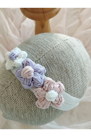 4'lü Set Örgü Motifli Saç Bandı - Çok Renkli - Organik & El Yapımı