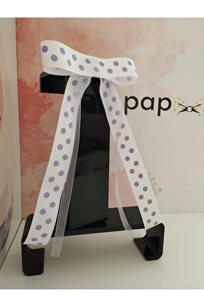 Fiyonk Kurdele Toka - Beyaz - Organik & El Yapımı