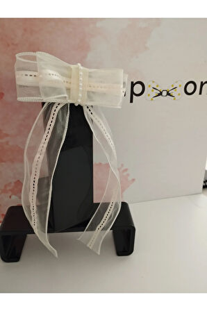 Fiyonk Tül Toka - Bej - Organik & El Yapımı