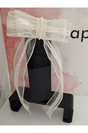 Fiyonk Tül Toka - Bej - Organik & El Yapımı