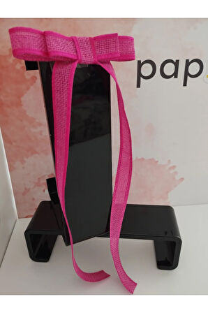 Fiyonk Kurdele Toka - Pembe - Organik & El Yapımı