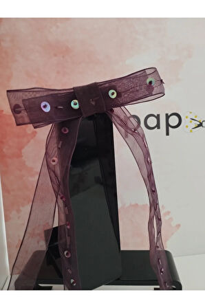 Fiyonk Tül Toka - Bordo - Organik & El Yapımı