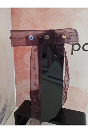 Fiyonk Tül Toka - Bordo - Organik & El Yapımı