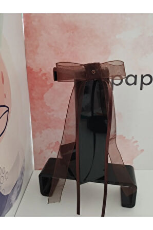 Fiyonk Tül Toka - Kahverengi - Organik & El Yapımı