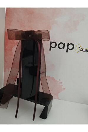 Fiyonk Tül Toka - Kahverengi - Organik & El Yapımı