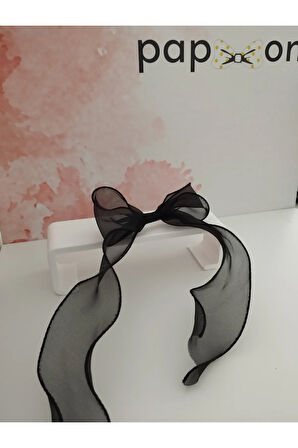 Fiyonk Tül Toka - Siyah - Organik & El Yapımı