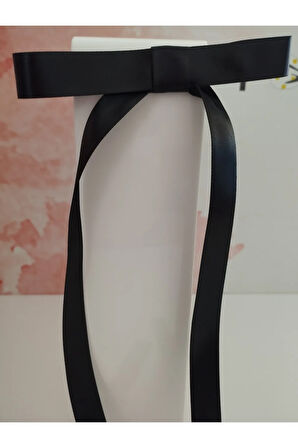 Fiyonk Kurdele Toka - Siyah - Organik & El Yapımı