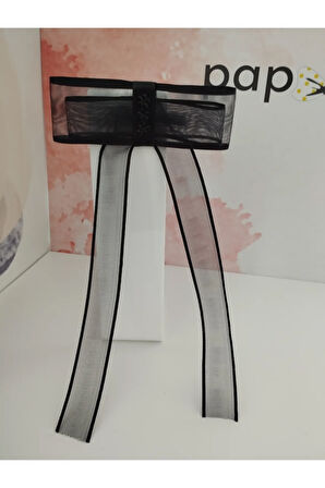 Fiyonk Tül Toka - Siyah - Organik & El Yapımı