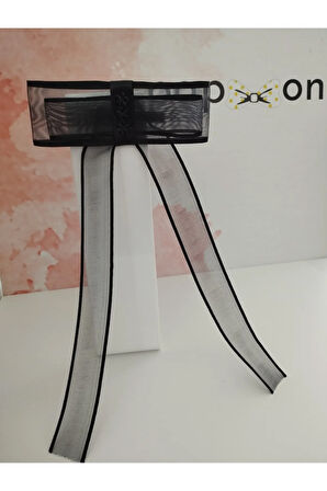 Fiyonk Tül Toka - Siyah - Organik & El Yapımı