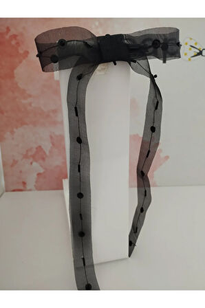 Fiyonk Tül Toka - Siyah - Organik & El Yapımı