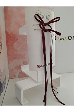 Fiyonk Kurdele Toka - Bordo - Organik & El Yapımı