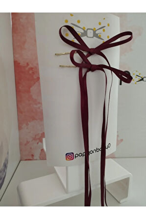 Fiyonk Kurdele Toka - Bordo - Organik & El Yapımı