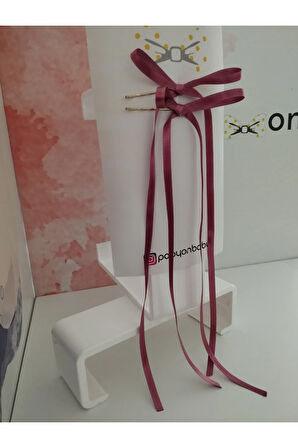 Fiyonk Kurdele Toka - Bordo - Organik & El Yapımı