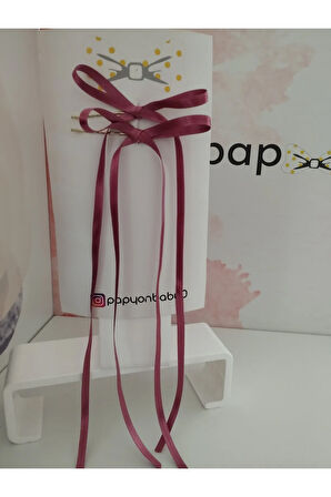 Fiyonk Kurdele Toka - Bordo - Organik & El Yapımı