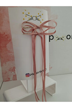 Fiyonk Kurdele Toka - Pembe - Organik & El Yapımı