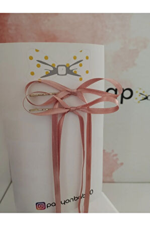 Fiyonk Kurdele Toka - Pembe - Organik & El Yapımı