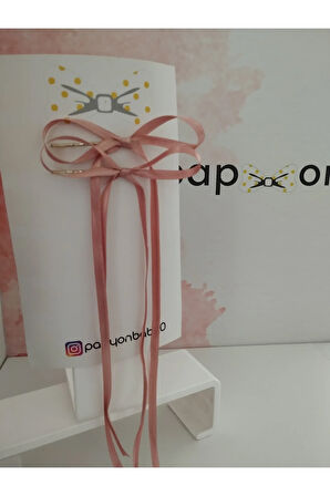 Fiyonk Kurdele Toka - Pembe - Organik & El Yapımı