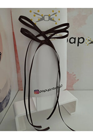 Fiyonk Kurdele Toka - Kahverengi - Organik & El Yapımı