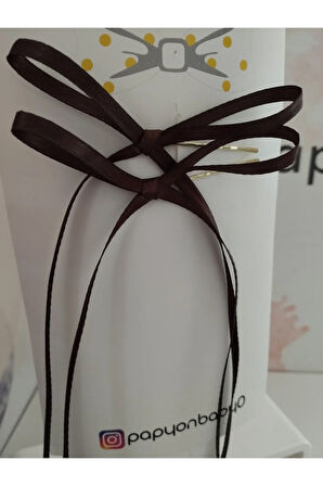 Fiyonk Kurdele Toka - Kahverengi - Organik & El Yapımı