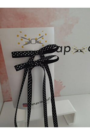 Fiyonk Kurdele Toka - Siyah - Organik & El Yapımı