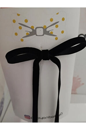 Fiyonk Kurdele Toka - Siyah - Organik & El Yapımı