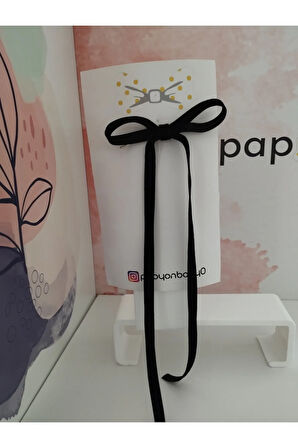 Fiyonk Kurdele Toka - Siyah - Organik & El Yapımı