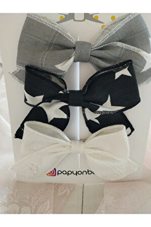 3'lü Set Fiyonk Toka - Çok Renkli - Organik & El Yapımı