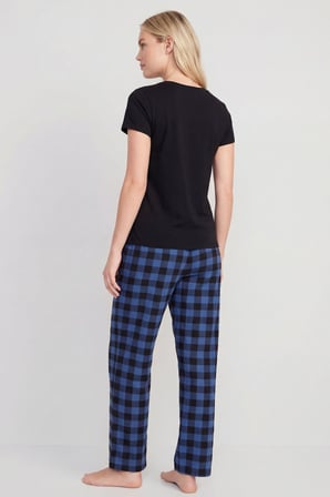 Türen Kadın Ekoseli Pijama Takımı T3618/Mavi