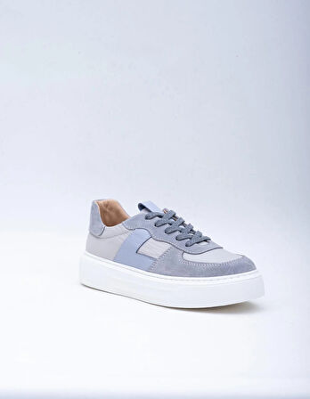 Mavi Kombin Deri Kadın Sneaker