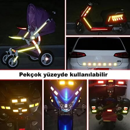 Evimdeyokyok Reflektif Bant Petekli Sarı 5 cm x 5 Metre