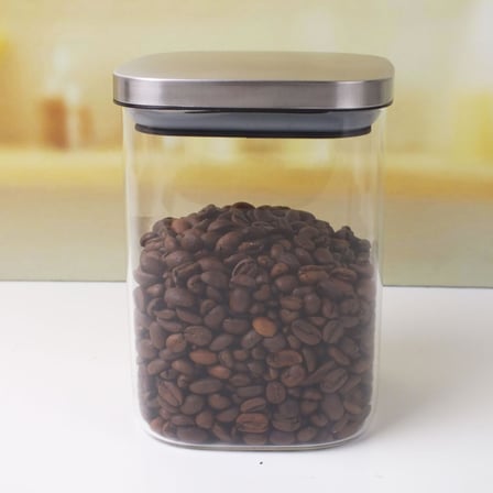 700ml Sızdırmaz Vakumlu Metal Kapaklı Borosilikat Cam Kavanoz – Hava Geçirmez &amp; Dayanıklı Gıda Saklama Kabı (10cm x 13cm)