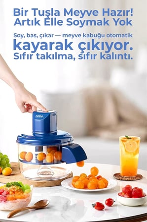 ROBO Şarjlı Meyve Sebze Sarımsak Soyucu