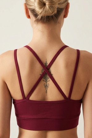 Kadın Çapraz Sırt İnce Askılı Pedli Toparlayıcı Sporcu Sütyeni Bralette