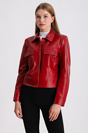 Emily Kadın Kısa Deri Ceket